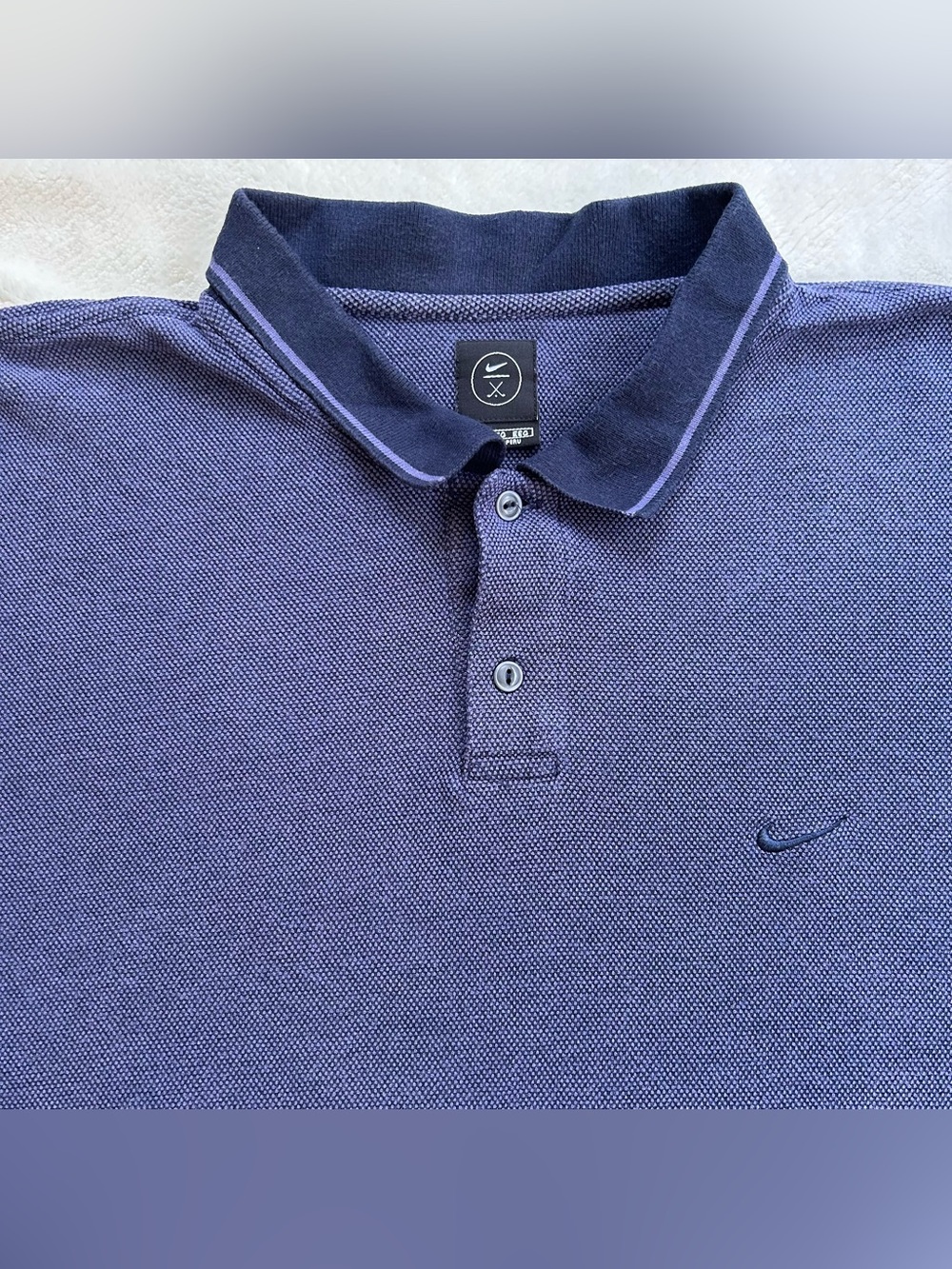 Vintage Nike Golf Men’s Polo Blue/Purple Size XXL